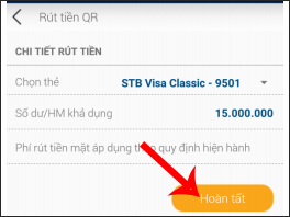 Sacombank rút tiền qua điện thoại