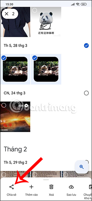 Chia sẻ ảnh trên Google Photos