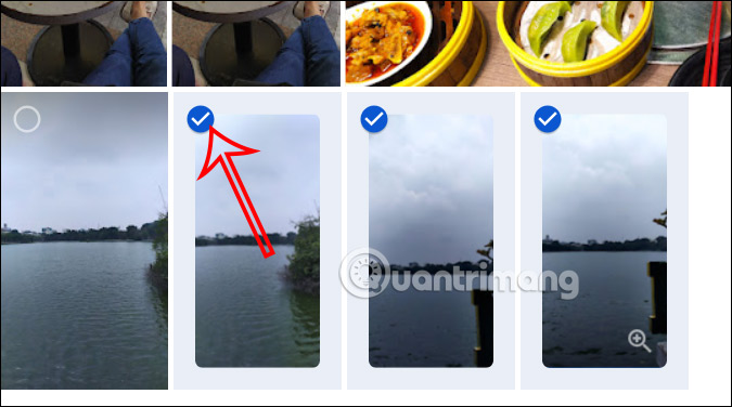 Chọn ảnh chia sẻ trên Google Photos PC