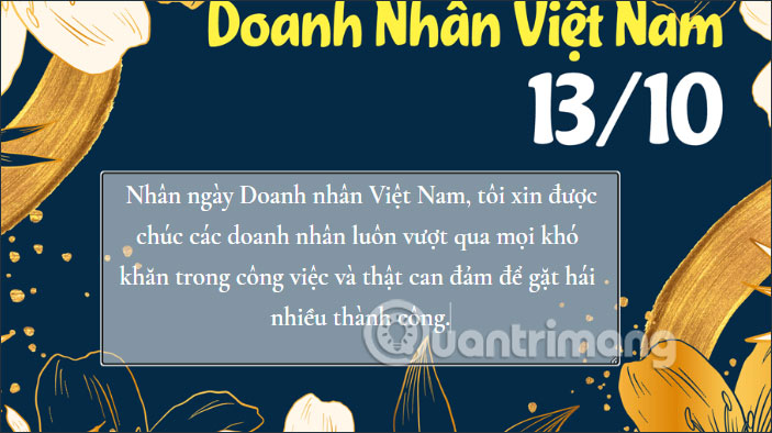 Lời chúc mừng Doanh nhân Việt Nam