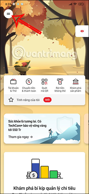 Tùy chọn Techcombank Mobile