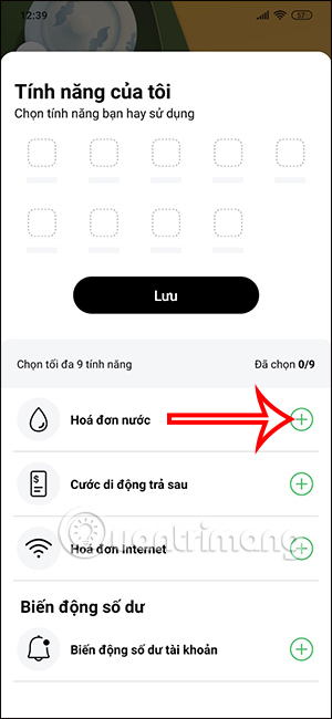 Thêm tính năng hay dùng màn hình Techcombank Mobile