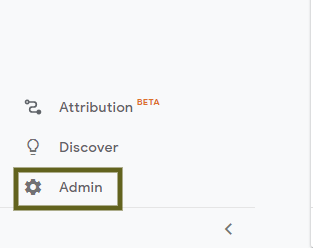 Phần Admin trong Google Analytics