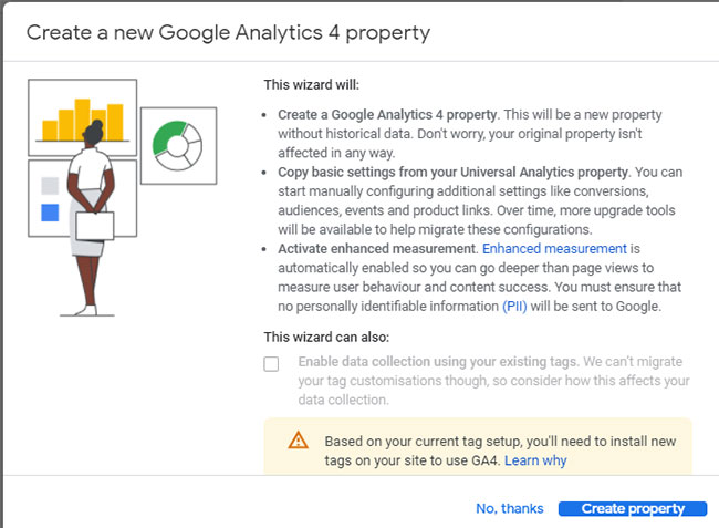 Tạo Google Anlytics 4 Property mới