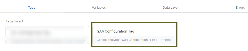 Kiểm tra “GA4 Configuration Tag”