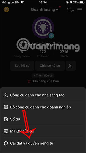 Cài đặt quyền riêng tư TikTok