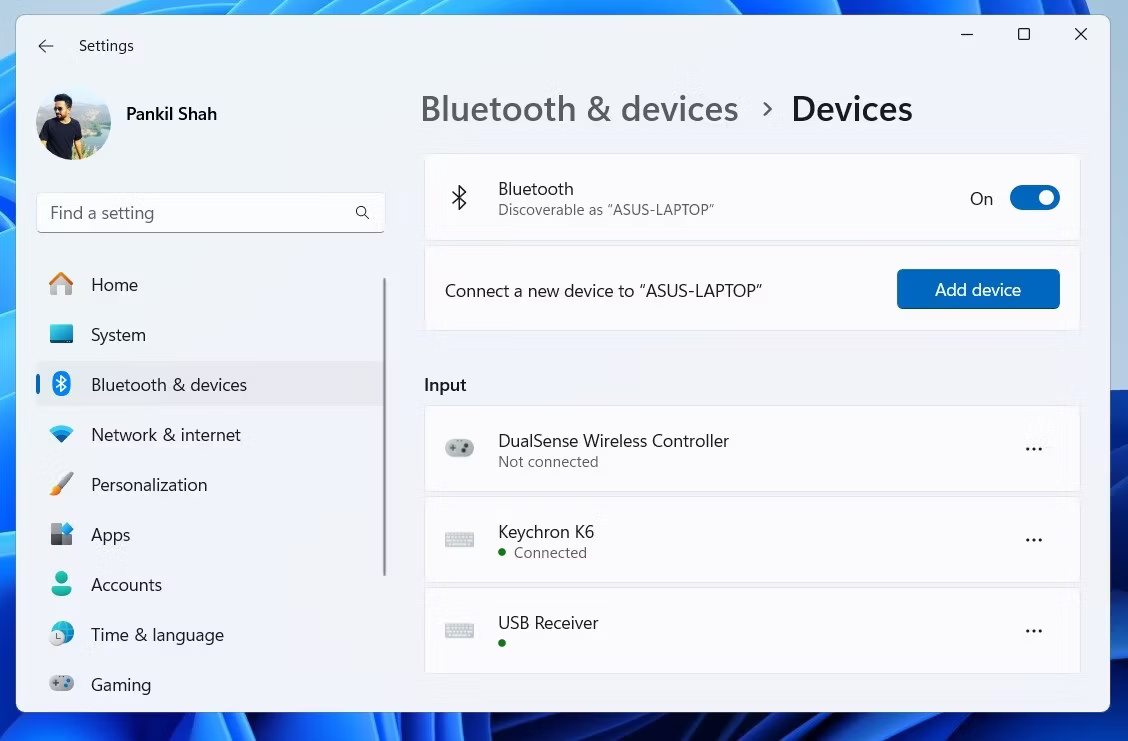 Ghép nối thiết bị Bluetooth với PC Windows 11