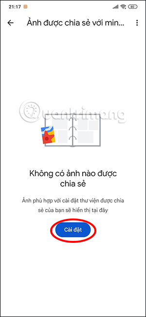 Cài đặt chia sẻ tự động Google Photos