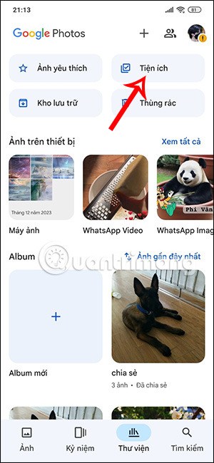 Tiện ích Google Photos