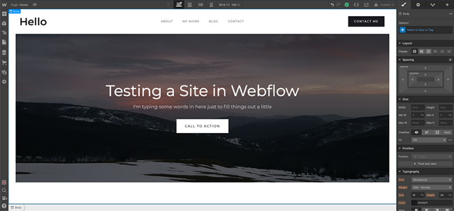 Webflow cung cấp cho bạn khả năng kéo và thả các mục vào canvas