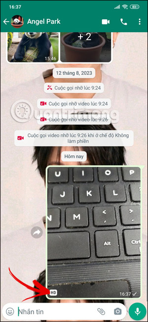 Ảnh HD trên WhatsApp