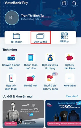 Dịch vụ thẻ Vietinbank iPay