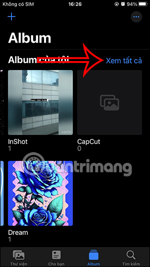 Xem tất cả album trên iPhone