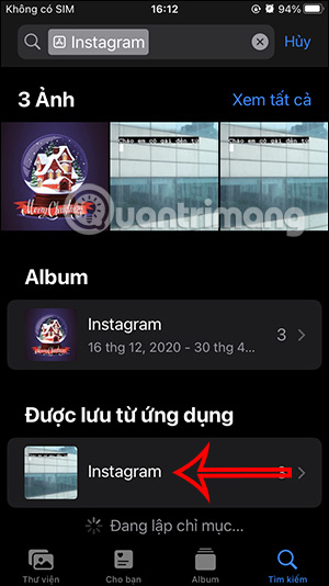 Xem ảnh trong album ứng dụng