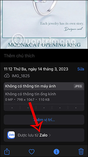 Truy cập album ứng từ ứng dụng iPhone