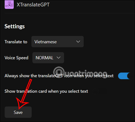 Cài đặt XTranslateGPT