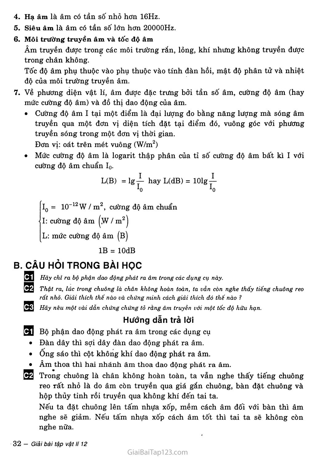 Bài 10: Đặc trưng vật lí của âm trang 2