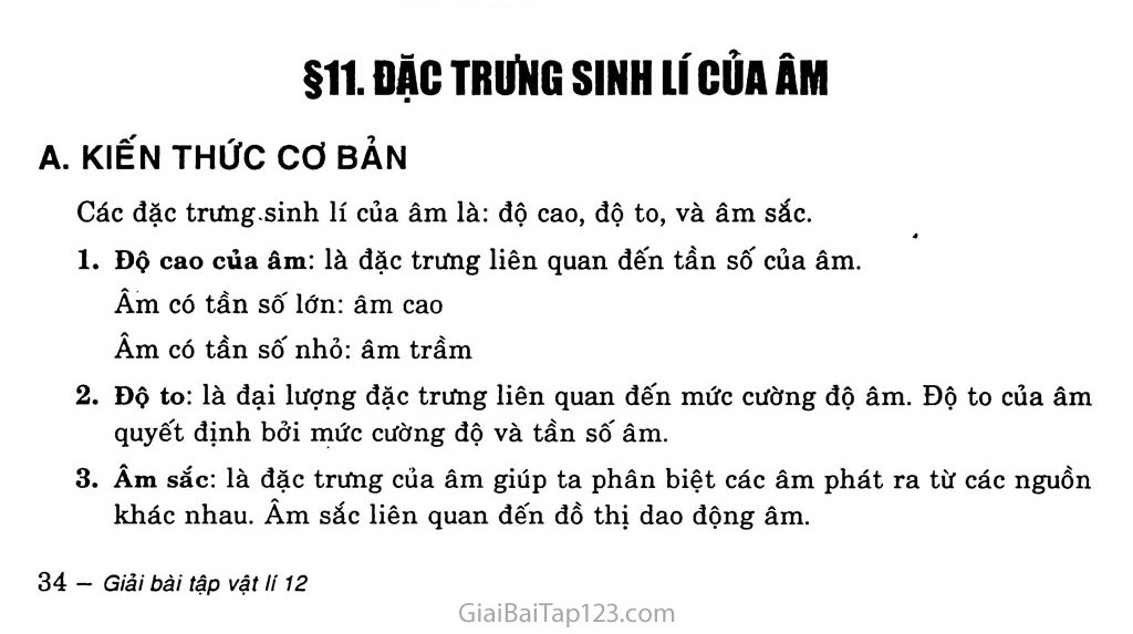 Bài 11: Đặc trưng sinh lí của âm trang 1