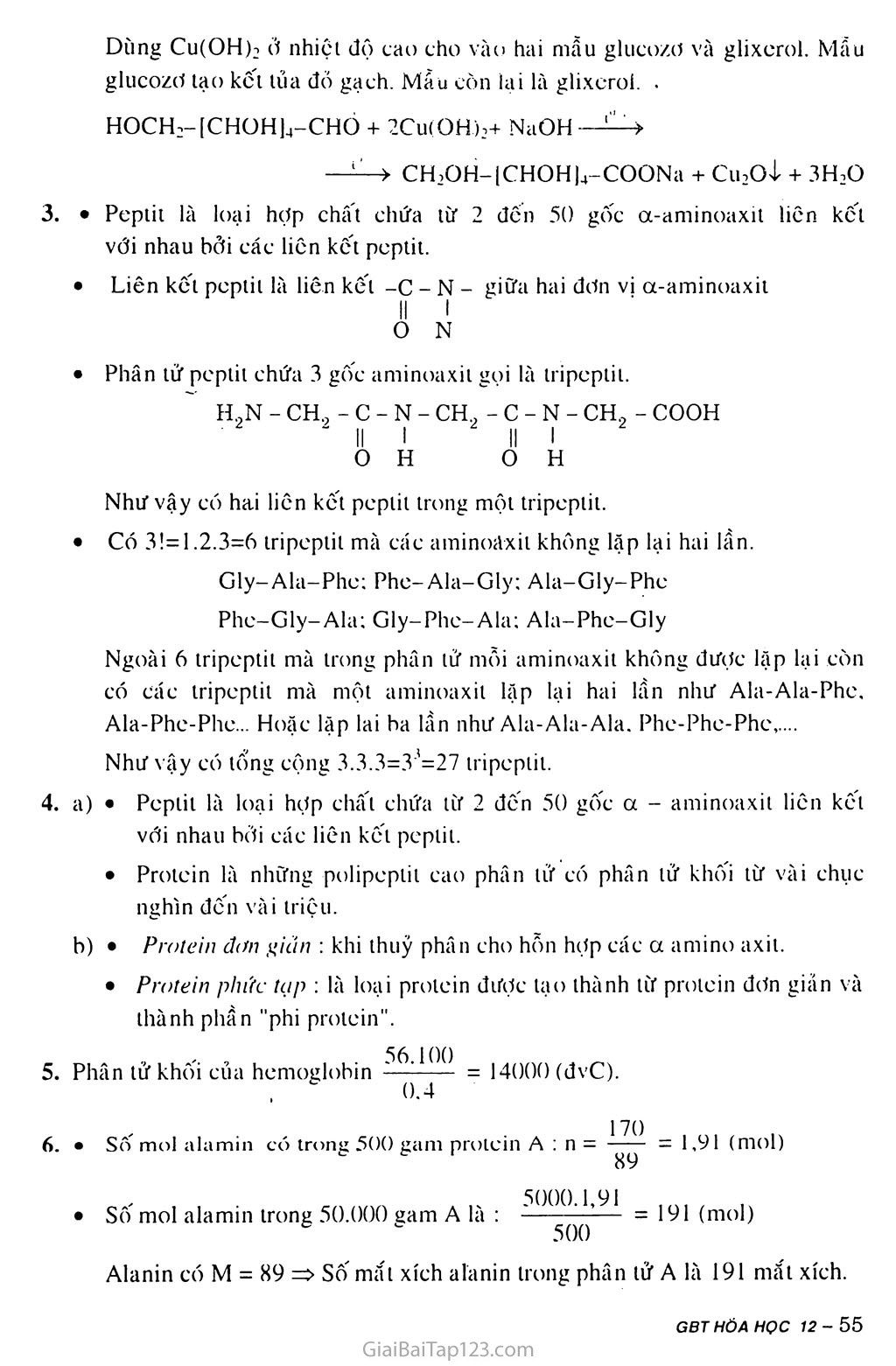 Bài 11: Peptit và protein trang 4