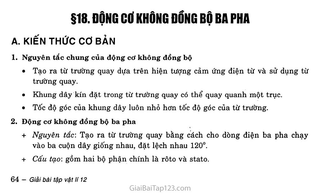 Bài 18: Động cơ không đồng bộ ba pha trang 1