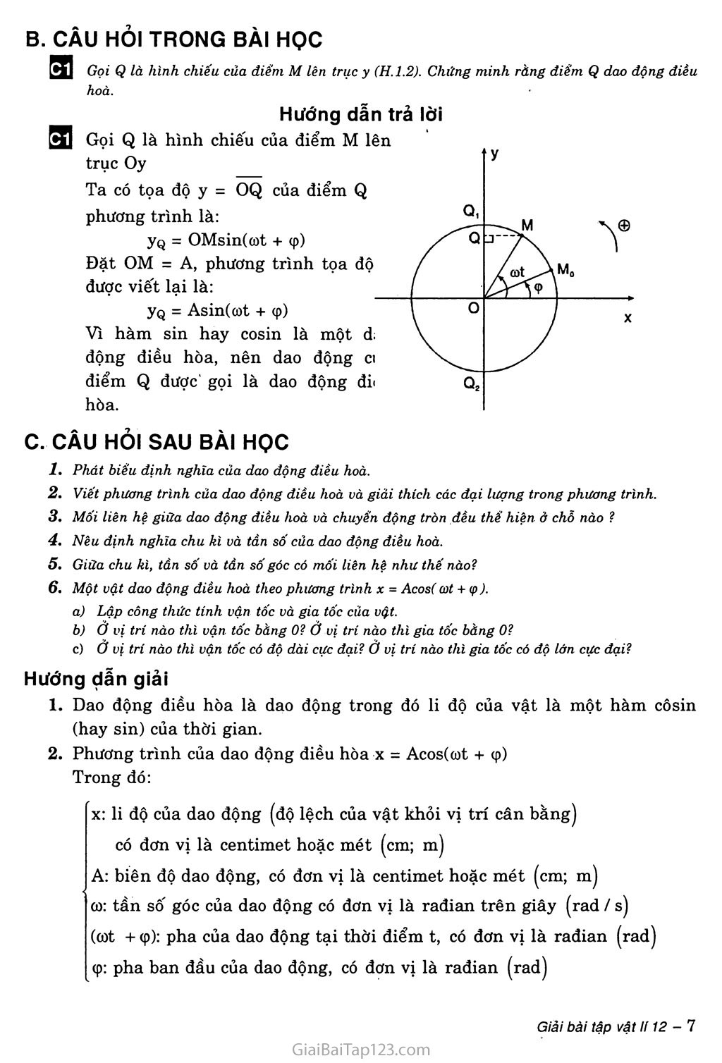 Bài 1: Dao động điều hòa trang 3