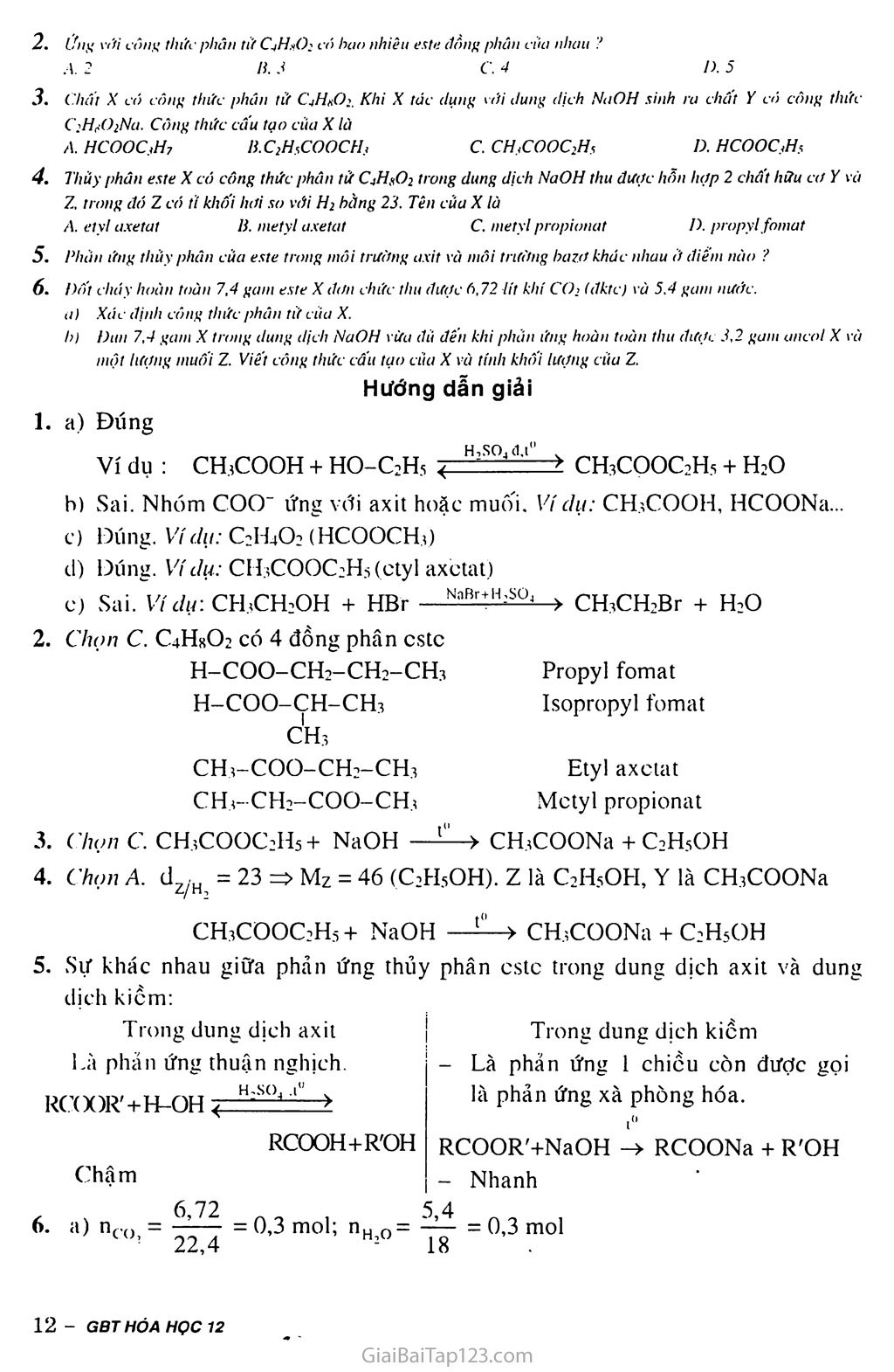 Bài 1: Este trang 8