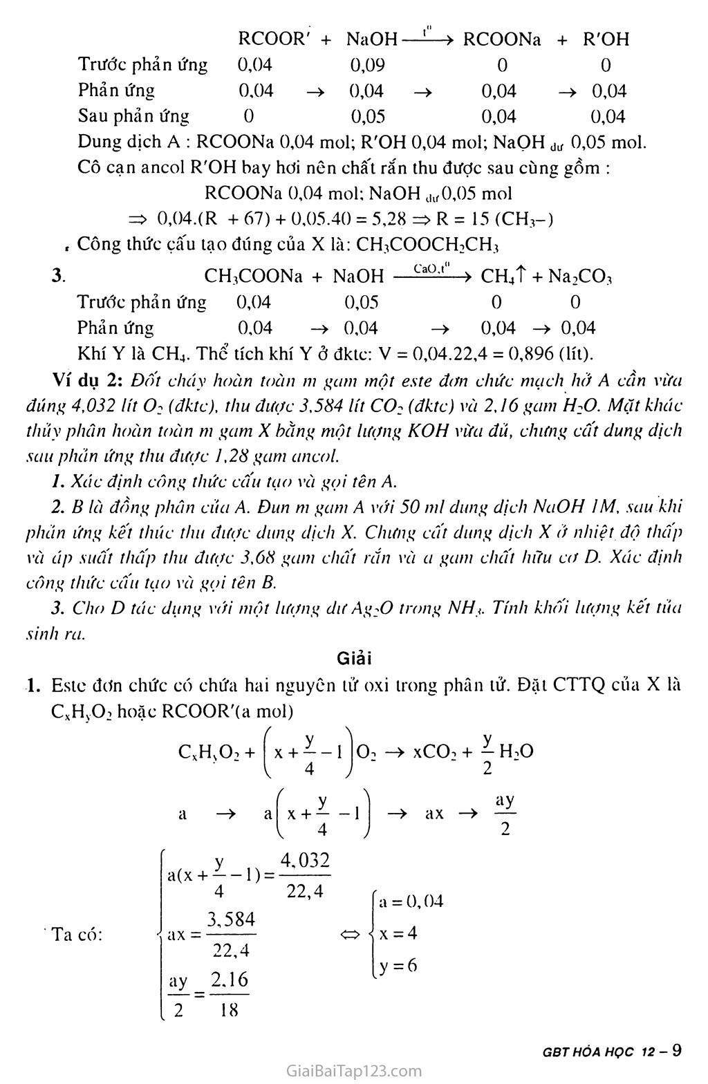 Bài 1: Este trang 5