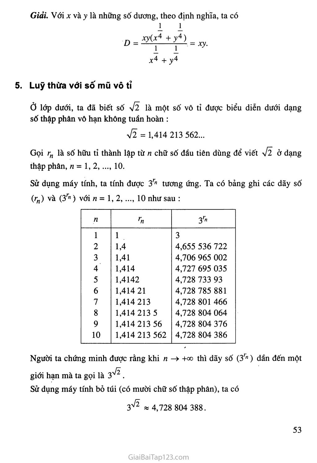 Bài 1. Lũy thừa trang 6