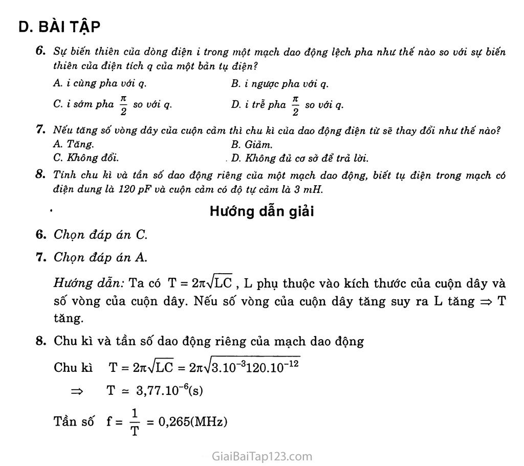 Bài 20: Mạch dao động trang 3