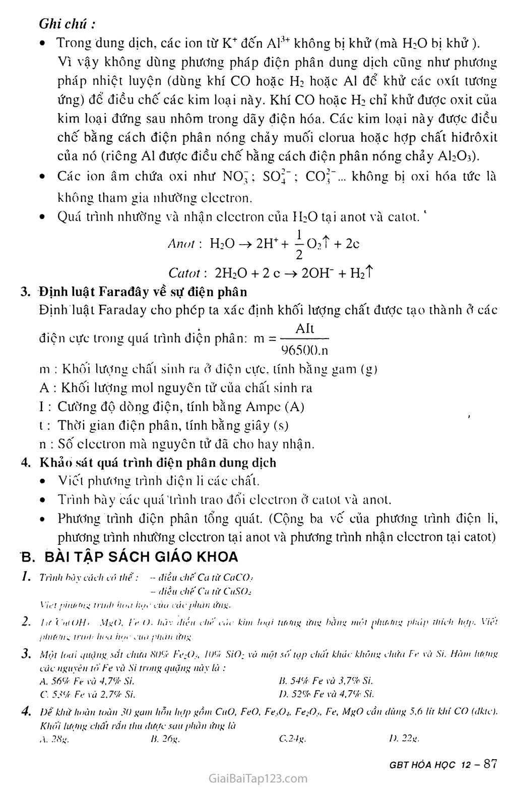 Bài 21: Điều chế kim loại trang 3