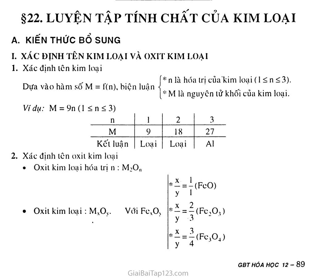 Bài 22: Luyện tập: Tính chất của kim loại trang 1