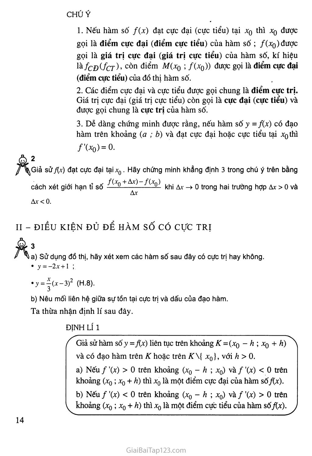 Bài 2. Cực trị của hàm số trang 2