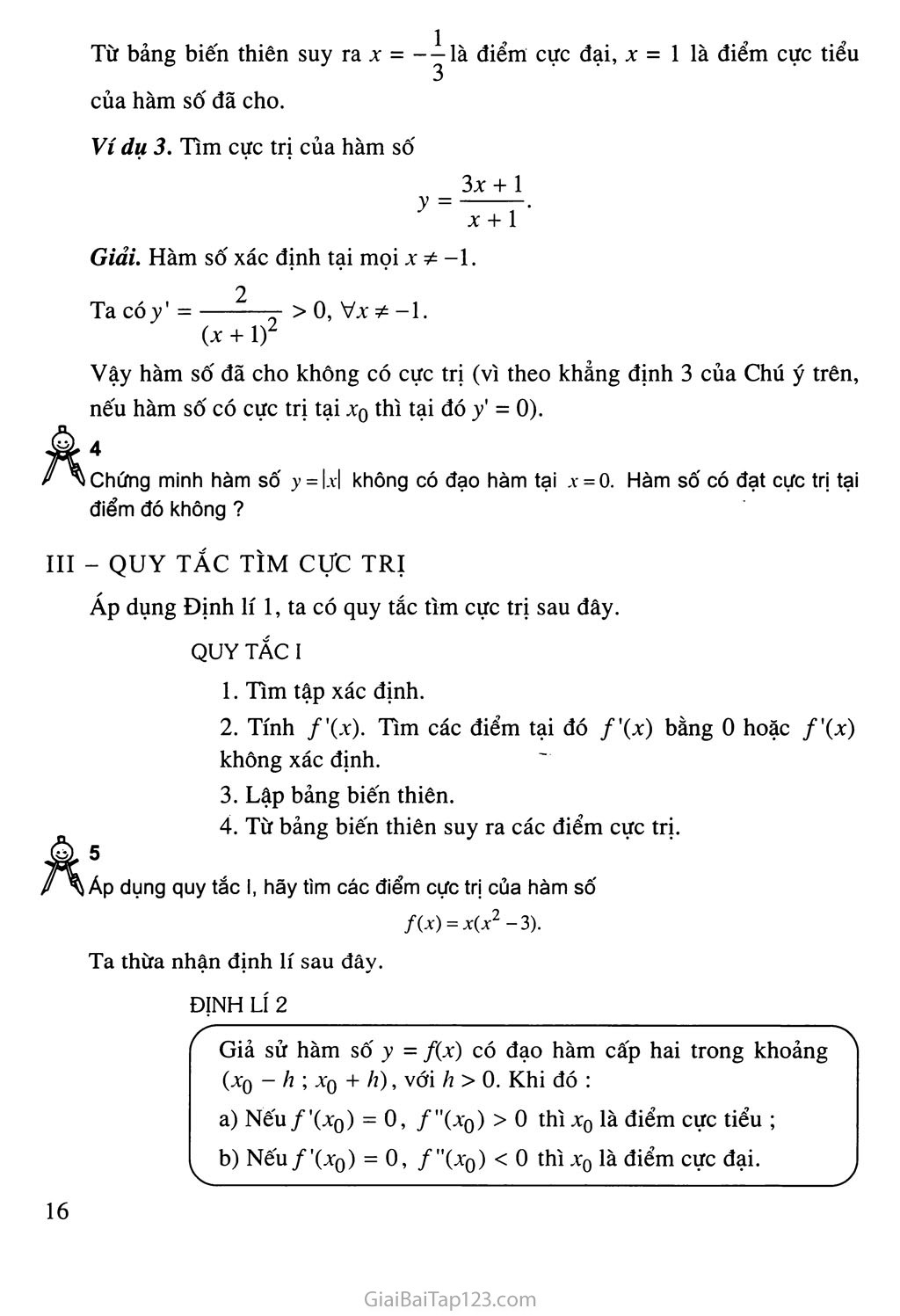 Bài 2. Cực trị của hàm số trang 4