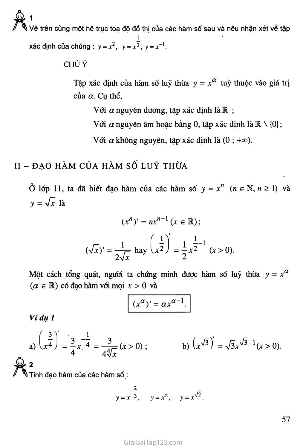 Bài 2. Hàm số lũy thừa trang 2