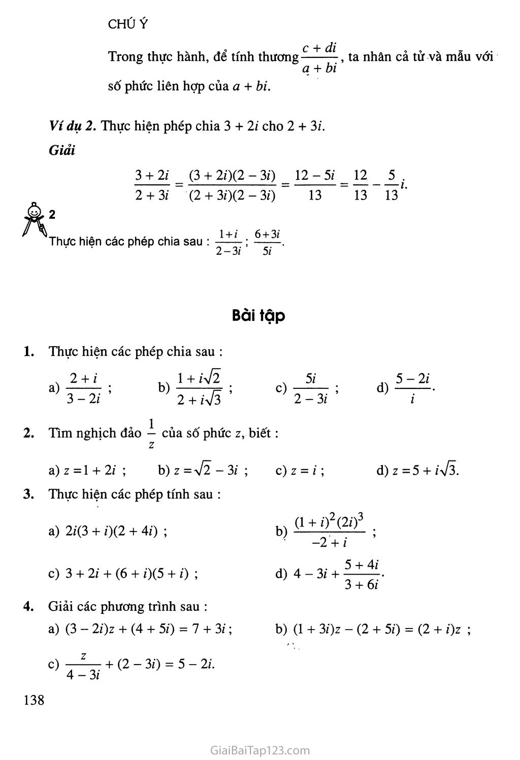 Bài 3. Phép chia số phức trang 3