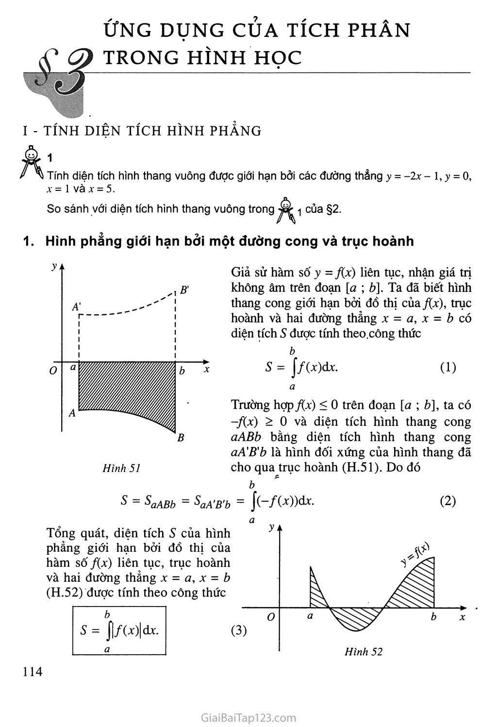 Bài 3. Ứng dụng của tích phân trong hình học - Bạn có biết: Lịch sử phép tích phân - Bài đọc thêm: Tính diện tích bằng giới hạn trang 1