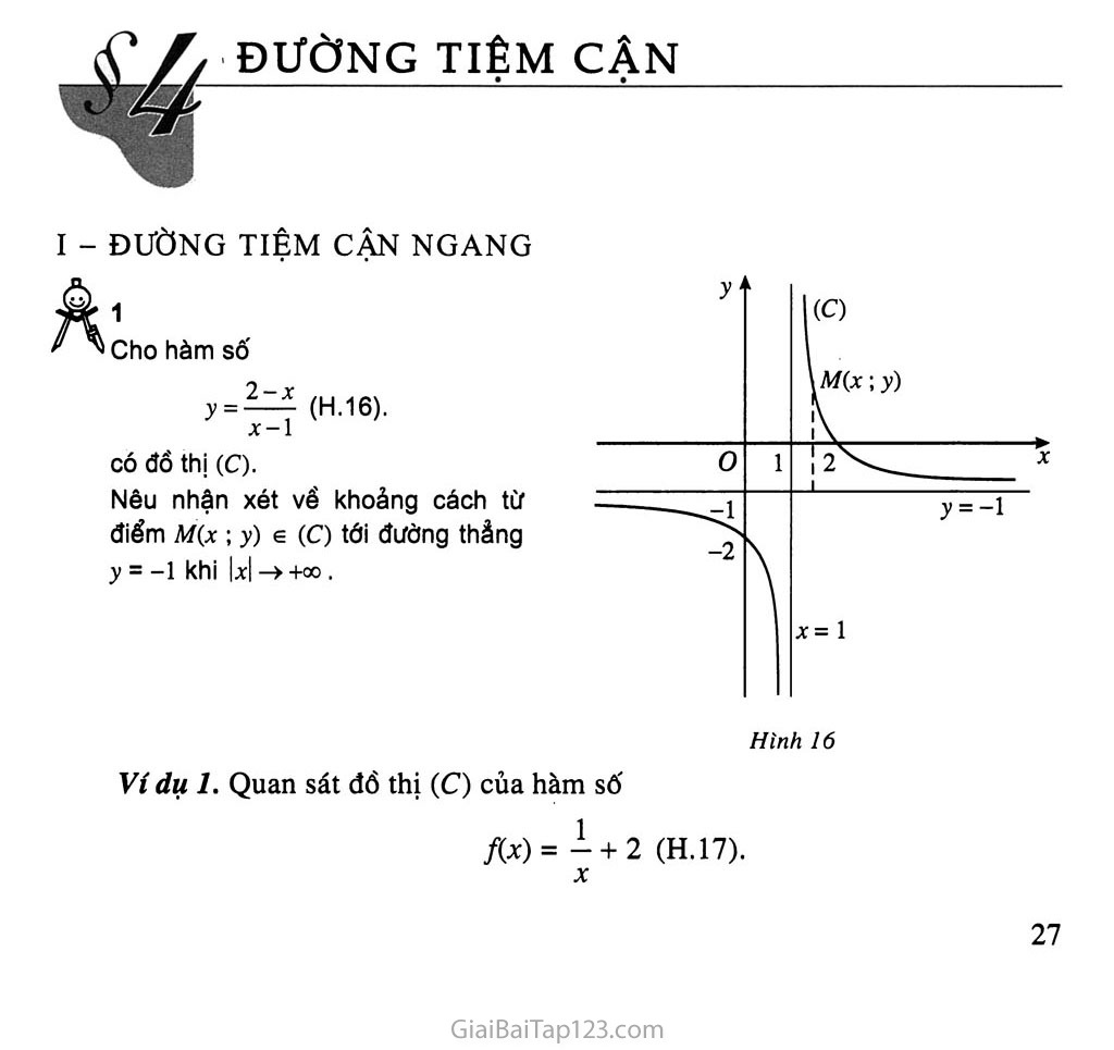 Bài 4. Đường tiệm cận trang 1