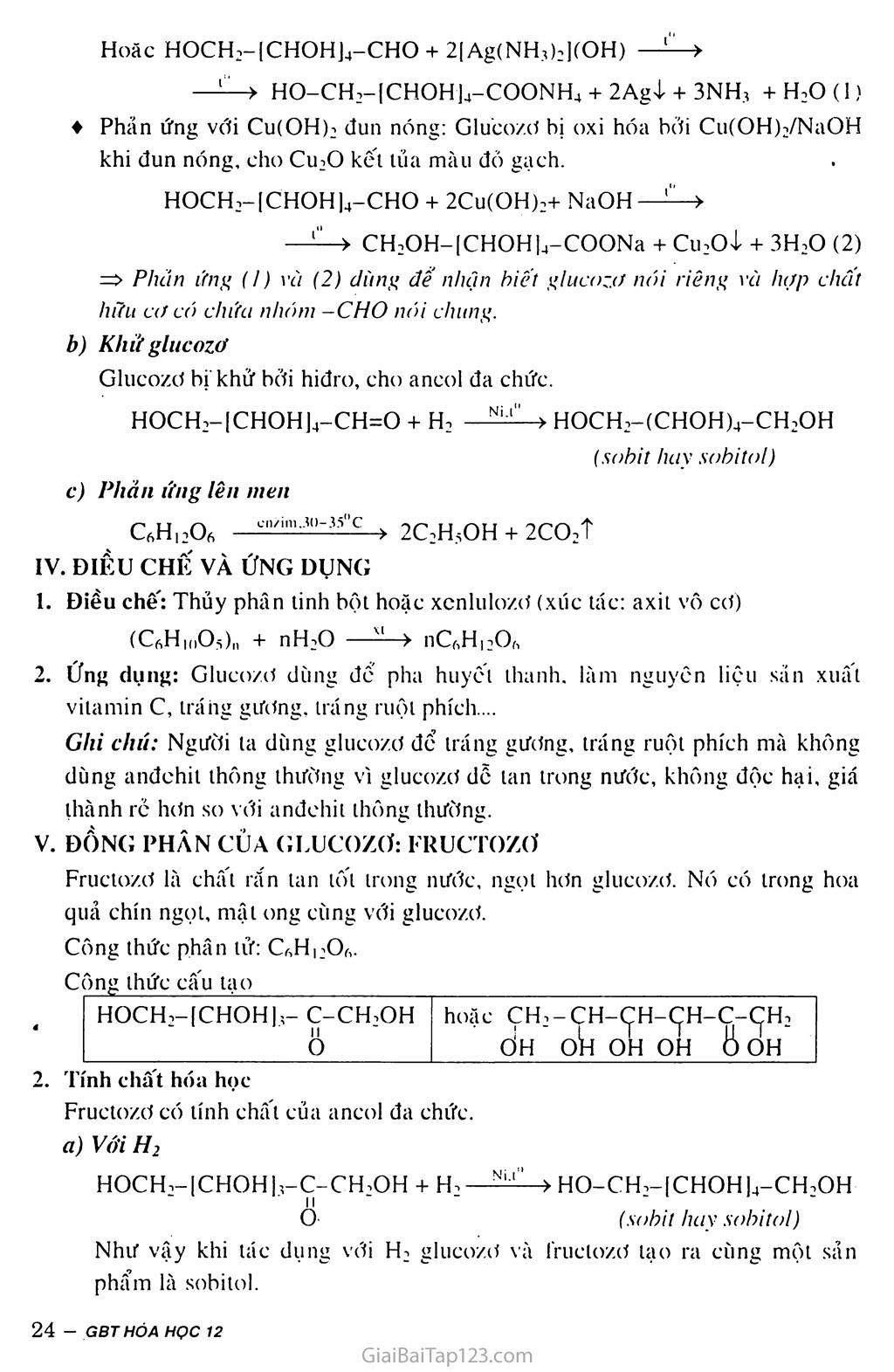 Bài 5: Glucozơ trang 2