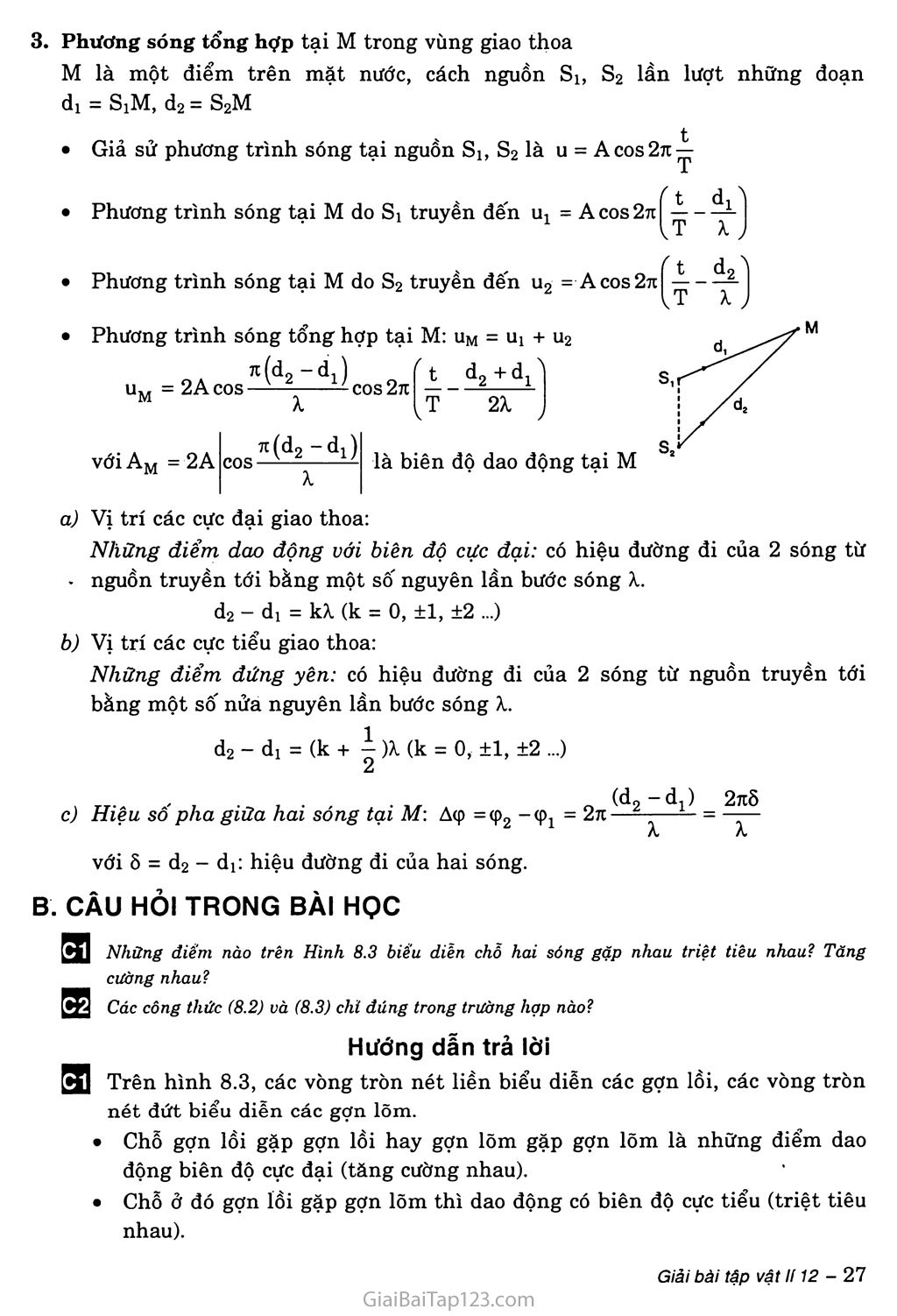 Bài 8: Giao thoa sóng trang 2