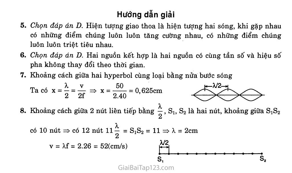 Bài 8: Giao thoa sóng trang 4