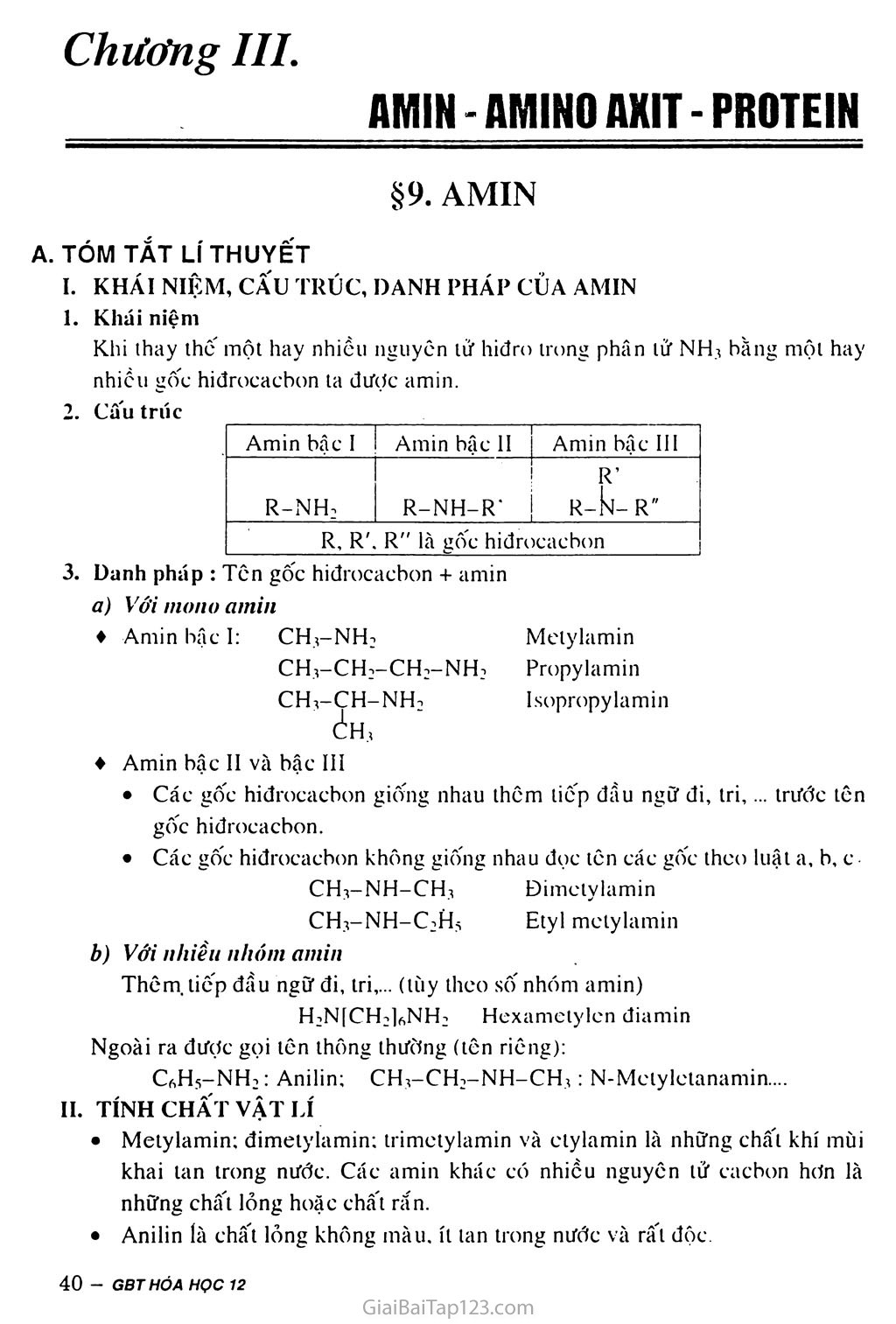 Bài 9: Amin trang 1