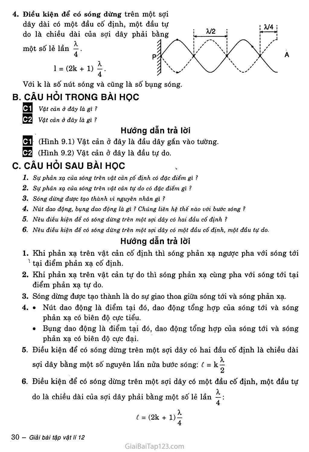 Bài 9: Sóng dừng trang 2