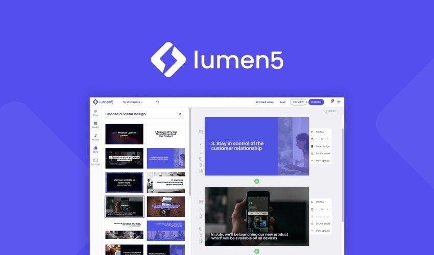 Tạo video bằng AI bằng Lumen5.com