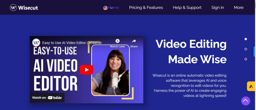 Làm video bằng AI bằng Wisecut.video
