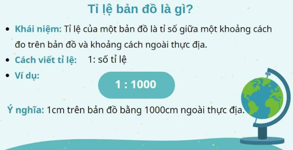 Cách tính tỉ lệ bản đồ (2024) và bài tập có đáp án (ảnh 1)