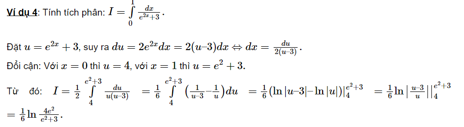 Phương pháp đổi biến số trong tích phân (2024)  (ảnh 1)