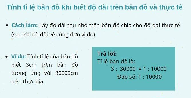 Cách tính tỉ lệ bản đồ (2024) và bài tập có đáp án (ảnh 1)