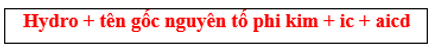 Cách gọi tên các acid vô cơ đầy đủ nhất (chương trình mới) (ảnh 1)