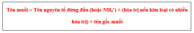 Cách gọi tên muối đầy đủ nhất (chương trình mới) (ảnh 1)