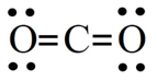 Công thức Lewis của CO2 (carbon dioxide) theo chương trình mới (ảnh 1)